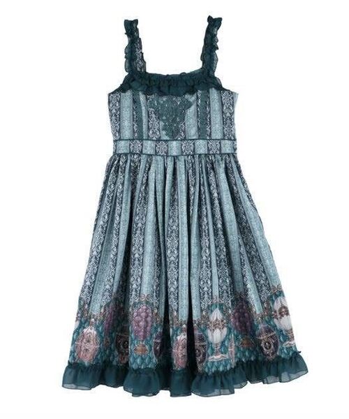 axes femme kawaii インペリアルイースターワンピース(グリーン)
