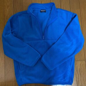 UNIQLO ハーフジップフリースプルオーバー ブルー