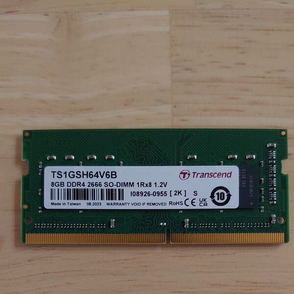 Transcend メモリ 8GB DDR4 2666 SO-DIMM 取り外し品 ノートパソコン NAS