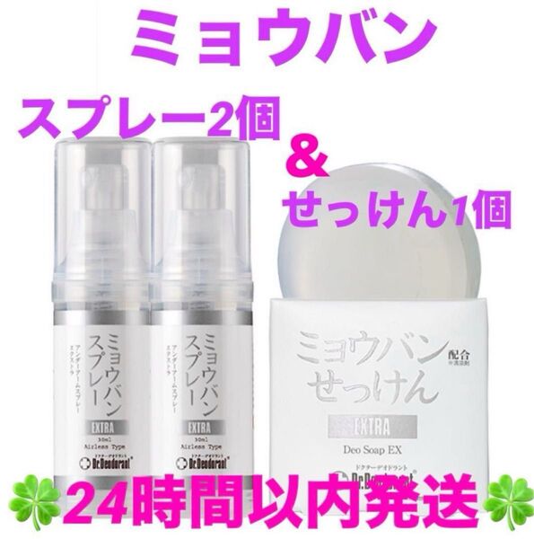 ドクターデオドラント 薬用ミョウバンせっけんEX1個 & ミョウバンスプレーEX2本 お買得セット◆◇◆24時間以内発送◆◇◆