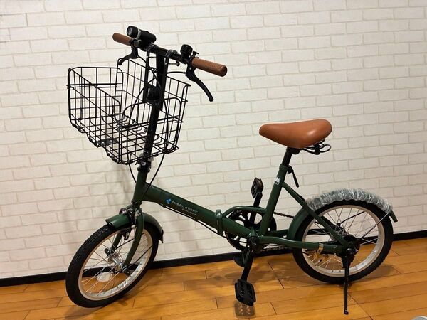 新品 折りたたみ自転車 16インチ 自転車 付属品4点付き グリーン