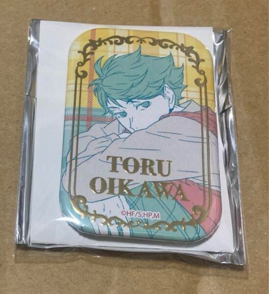 及川徹 ハイキュー セブンネット 限定 オフショットカラー 缶バッジ スクエア缶バッジ 箔押し 描き下ろし