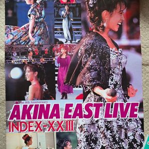中森明菜 AKINA EAST LIVE INDEX-XXIII ポスター B2