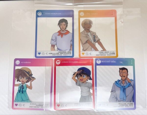 名探偵コナン アニメイトフェア SPRING コナン&灰原哀&小五郎&諸伏高明&安室透 カード