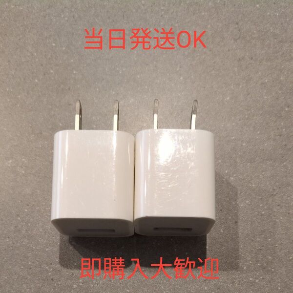 iPhone USB充電器 ACアダプター アップル純正品コンセント2個