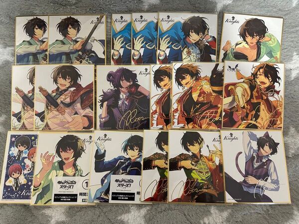あんスタ ビジュアル色紙コレクション Knights 朔間凛月 朔間零 箔押し 18枚セット