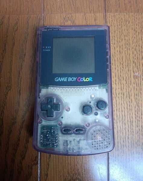 ゲームボーイカラー クリアパープル ジャンク扱い 使用感あり 音量出ない スタートボタンの反応悪い 画面焼けあり 起動確認済み