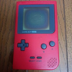 ゲームボーイポケット レッド ジャンク扱い 使用感あり 電源接触悪い 画面焼けあり 本体のみ 起動確認済み