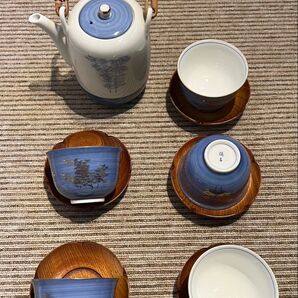 【美品 銘品】橘吉 急須湯呑みセット 普段使いにもお客様用としてもお洒落で美しくまったりとお茶をしましょう