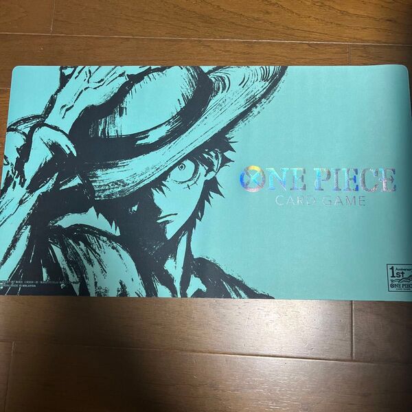 ワンピースカードゲーム モンキー・D・ルフィ 特製プレイマット1st ANNIVERSARY 美品 デスクマット