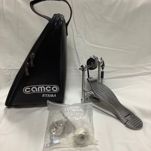 美品!スピードベアリング付【TAMA 復刻版 CAMCO シングルペダル 付属品一式】 ドラムペダル キックペダル