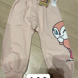 新品未使用品 タグ付き ベビー 100センチ 16キロ アンパンマン スウェットズボン パンツ ピンク ドキンちゃん 長ズボン