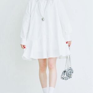 Narcissus シャツフリルワンピース シャツワンピ