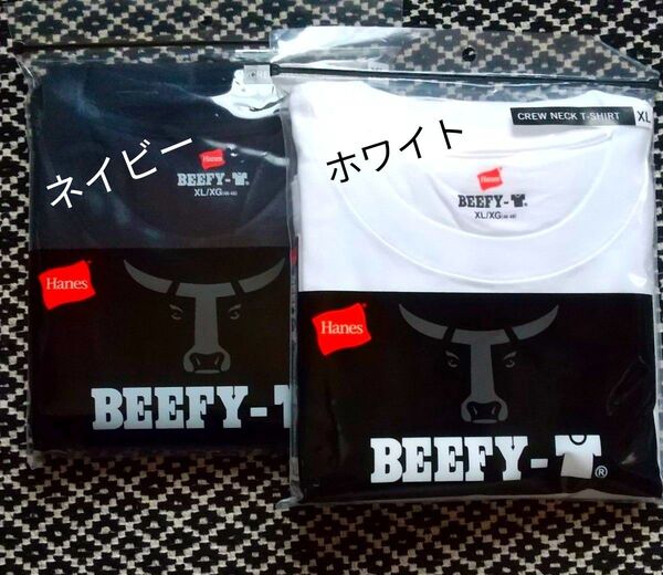 【合計2枚】日本企画【XLサイズ】ヘインズ BEEFY-T ヘビーウエイト ビーフィー