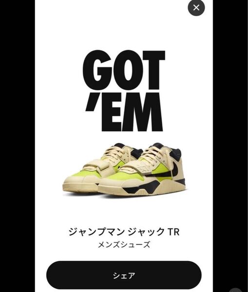 Travis Scott × Nike Jordan Jumpman Jack TR CJ1 25cm トラビススコット