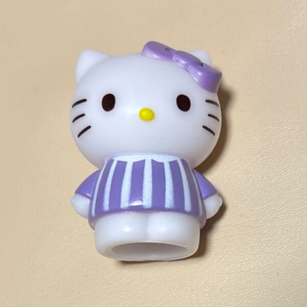 HELLO KITTY キティちゃんソフビ フィギュア 指人形 ハローキティ サンリオ キティちゃん 紫 パープル