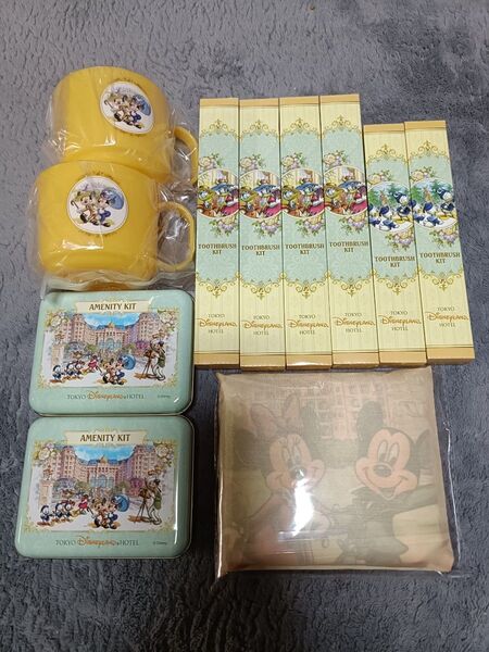ディズニーランドホテル アメニティ エコバック コップ 歯ブラシ セット