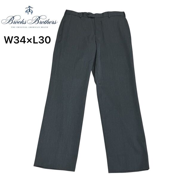 Brooks Brothers Madison ウールスラックス w34 グレー ブルックスブラザーズ トラウザー ボトムス