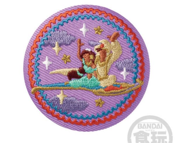ディズニー刺繍缶バッチ【アラジン】
