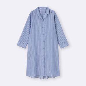 GU ストライプパジャマワンピース M