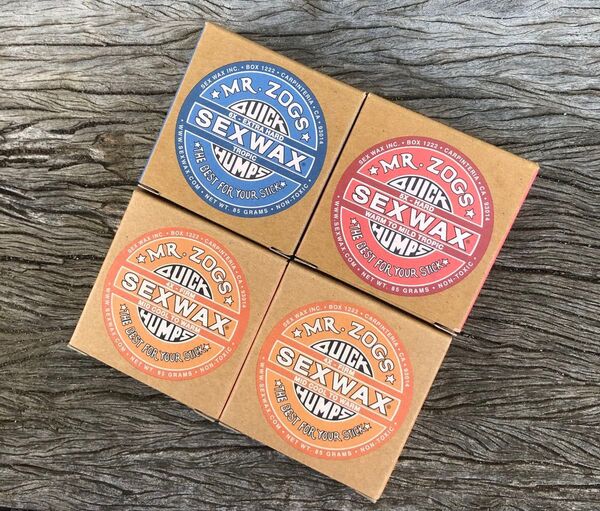 新品、SEX WAX 4個セット サーフィン ワックス オレンジ/レッド/ブルーラベル