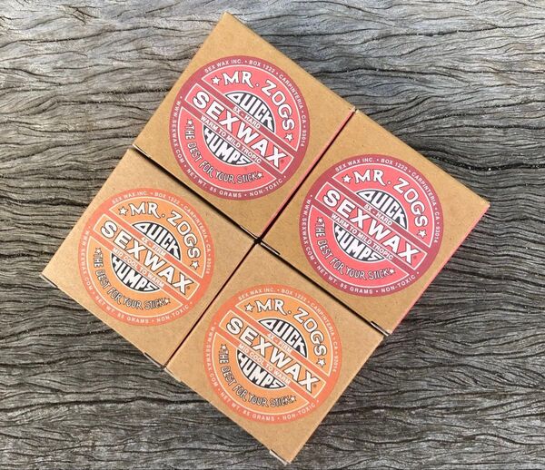 新品、SEX WAX 4個セット サーフィン ワックス オレンジラベル/レッドラベル