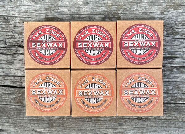 新品、SEX WAX 6個セット サーフィン ワックス レッド/オレンジラベル