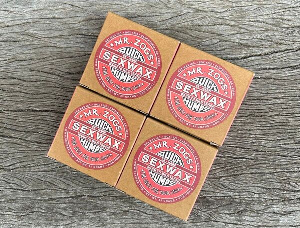 新品、SEX WAX 4個セット サーフィン ワックス レッドラベル