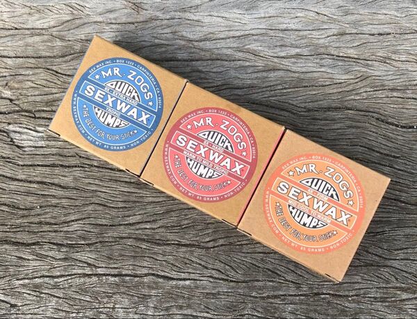 新品、SEX WAX 3個セット サーフィン ワックス オレンジ&レッド&ブルーラベル