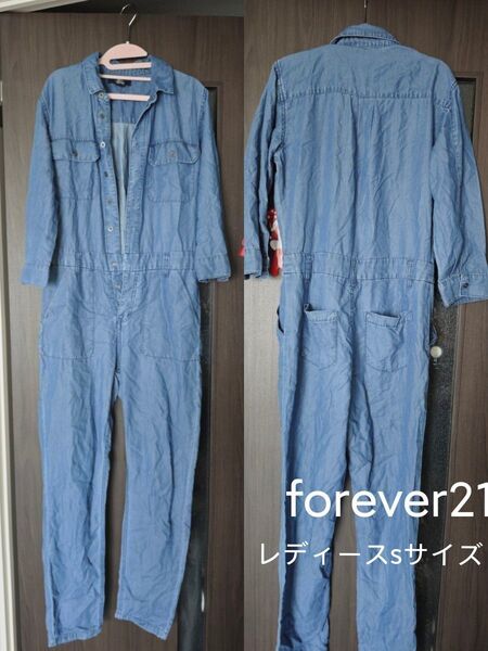 forever21デニムカラーオールインワン つなぎ ヴィンテージ