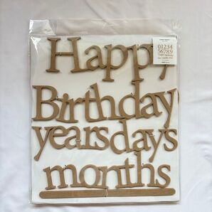 レターバナー Happy Birthday 月齢 新品 未開封 フェルト生地