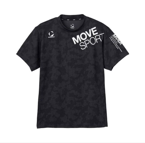 新品 デサント MOVE SPORT ジャガードグラフィック 半袖シャツ Tシャツ ST5SHTZ3MB 黒 L ムーブスポーツ