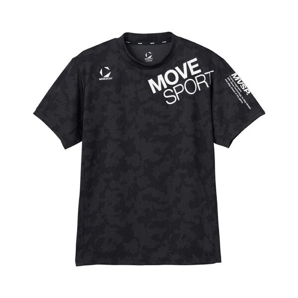 新品 デサント MOVE SPORT ジャガードグラフィック 半袖シャツ Tシャツ ST5SHTZ3MB 黒 L ムーブスポーツ