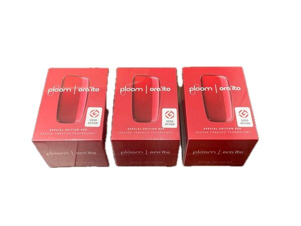 3個セット プルームエックス アドバンスド スターターキット Ora Ito Red オライトレッド 新品 未開封品 販売終了品