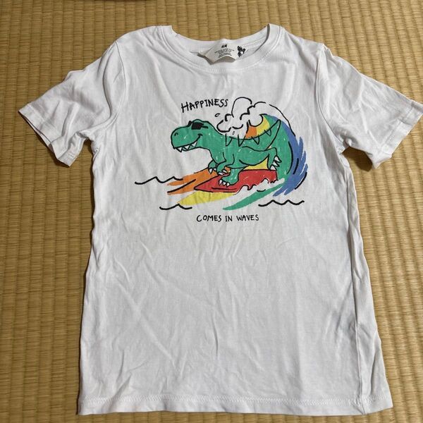 H&M 恐竜 Tシャツ 110/116