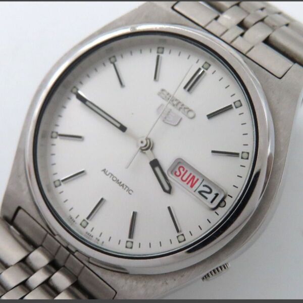 セイコー(SEIKO) 7S26-0540 セイコー5 SS シルバー文字盤 メンズ 腕時計 稼働 AT 20572
