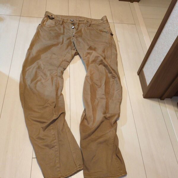 ジースターロウ NEW RILEY ルーズテーラード 3D立体裁断 ベージュ G-STAR Raw