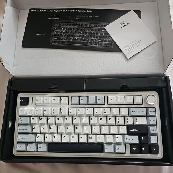 未使用品 AULA F75 ブルー メカニカルキーボード