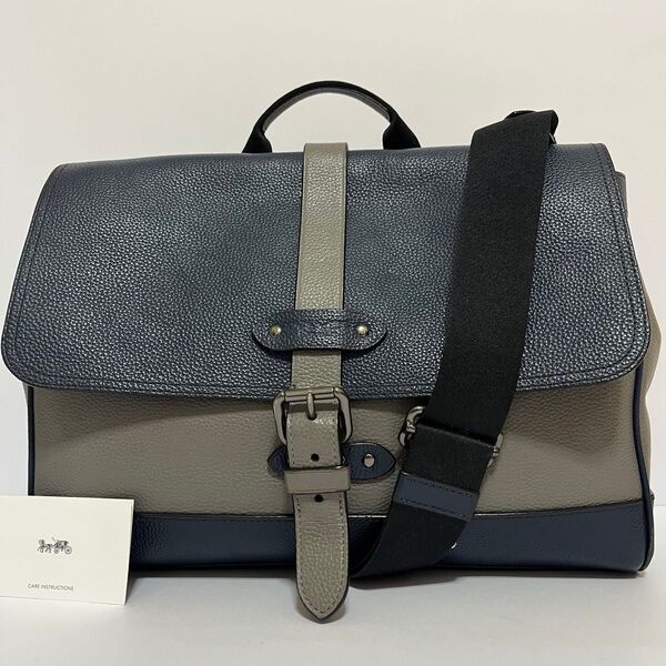 美品 COACH コーチ ハドソン 2way メッセンジャーバッグ ショルダーバッグ レザー カラーブロック F50055