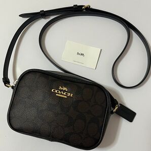美品 COACH コーチ ジェイミー カメラバッグ ショルダーバッグ 斜め掛け PVCレザー シグネチャー C9926