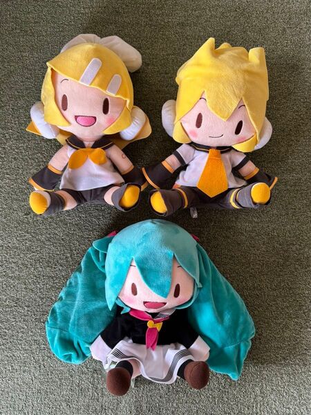 鏡音リン 鏡音レン 初音ミク メガジャンボ ふわふわぬいぐるみ セット