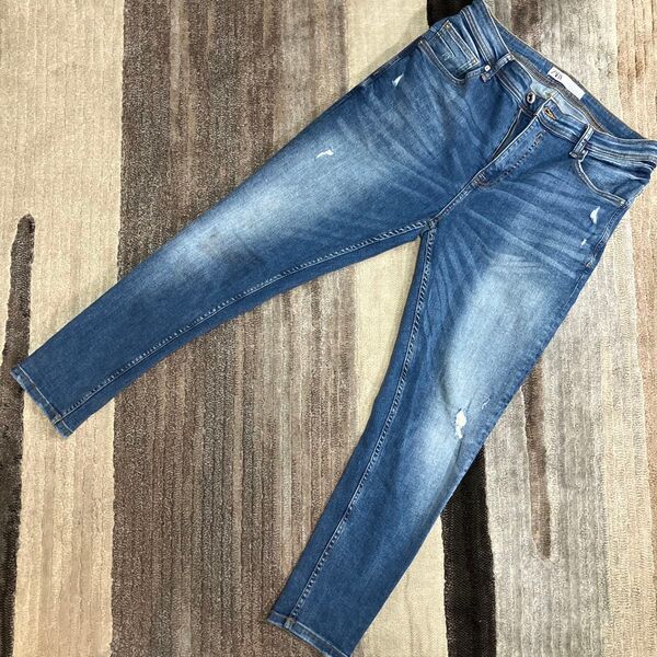ZARA ザラ デニム ジーンズ スキニー 大きめ サイズ34 ストレッチ デニムパンツ 伸縮性あり