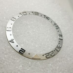 ベゼルインサート シルバー 外径 38mm 内径 30.5mm 腕時計 ウォッチ カスタム 交換 修理 補修 パーツ MOD 等