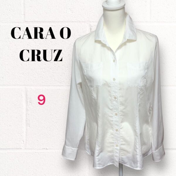 キャラオクルスCARA O CRUZ★ブラウス 薄手 長袖 ホワイト レリアン