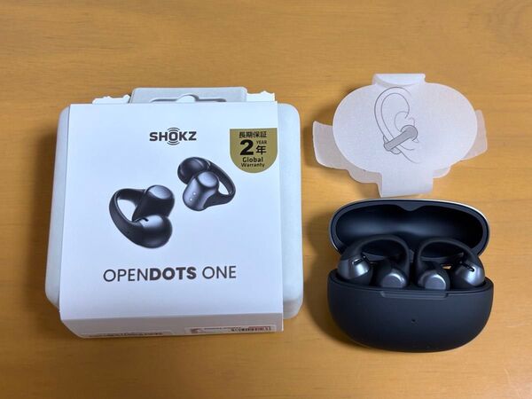 美品 SHOKZ OPENDOTS ONE ブラック イヤーカフ型ワイヤレスイヤホン