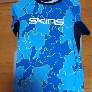 SKINS コンプレッションウェア 迷彩柄 ブルー系