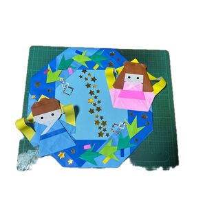 折り紙 七夕 リース 2個 ハンドメイド ②