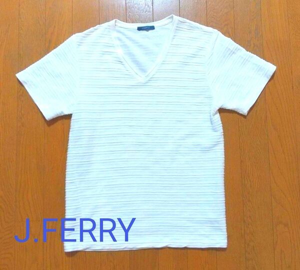 【J.FERRY】Vネック Tシャツ ホワイト size46