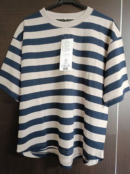 タグ付き未使用品 USAコットン tシャツカットソーチュニック ボーダー