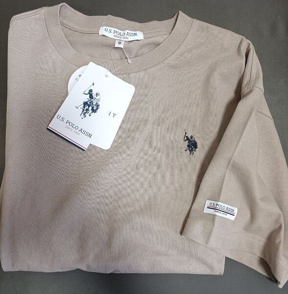 タグ付き未使用品 ユーエスポロアッスン tシャツカットソーチュニック ベージュ